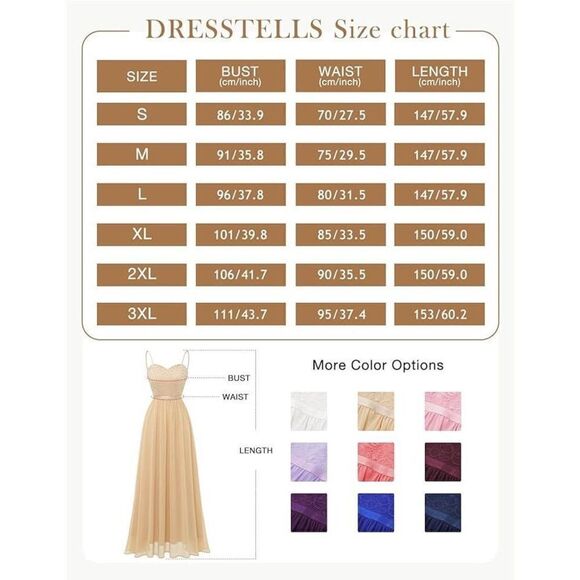 DRESS TALES Sweetheart Chiffon Aline Dress in Champagne Size Small NEW - Picture 12 of 13